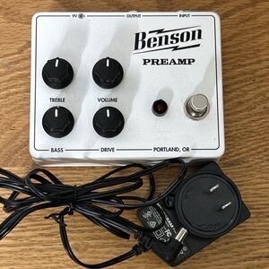 Benson Preamp Guitar Effects Pedal ♫ White Pre-owned EUC